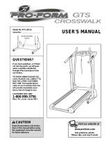 Pro-Form CrossWalk GTS User manual