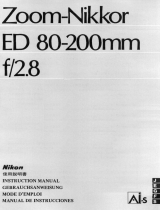 Zoom AI-S -NIKKOR ED 80-200MM F/2.8 User manual
