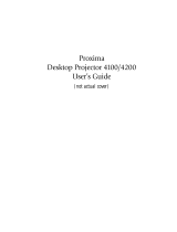 Proxima DESKTOP PROJECTOR 4100 User manual