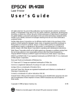 Epson EPL-N1200 User manual