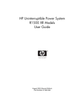 HP (Hewlett-Packard) R1500 User manual