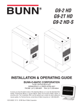 Bunn G9-2 HD-S Installation guide