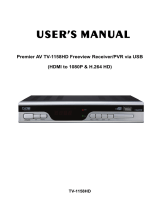 Premier AV TV-1158HD User manual