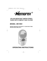 Memorex MC1003 User manual