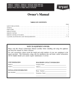 Bryant 538MNQ User manual