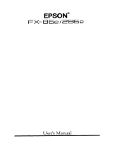 Epson FX-286e User manual