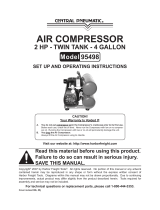 Harbor Freight Tools 95498 Air Compressor User manual