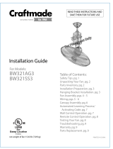 Craftmade BW321SS3 Installation guide