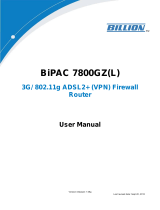 Billion BiPAC 7800GZ V2 User manual