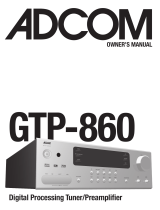 Adcom GTP-860 V1 User manual