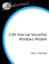 ActionTec 56K Internal PC Modem User manual