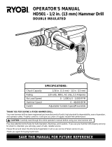 Ryobi HD501 User manual