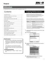 Roland BK-9 Owner's manual