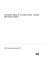 HP dx2250 User manual