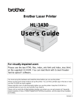 Brother HL-1430 User manual