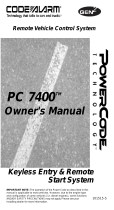 Code Alarm PC 7400 User manual
