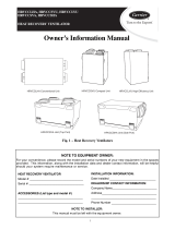 Carrier HRVCCLHA User manual