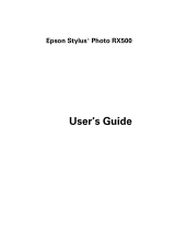 Epson RX500 - Stylus Photo Color Inkjet User guide