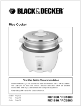 Black & Decker RC1810 User manual