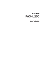 Canon fax l 250 User manual