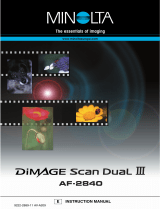Minolta DiMAGE Scan Dual III - AF2840 Owner's manual