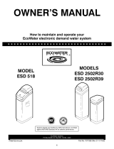 EcoWater ESD 2502R30 Owner's manual