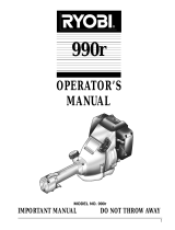 Ryobi 990r User manual