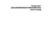 Epson PowerLite 96W User manual