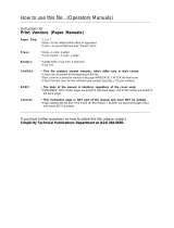 Simplicity 2500 SERIES User manual