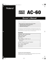 Roland AC-60 Owner's manual