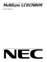 Mitsubishi MultiSync® LCD1760VM User manual