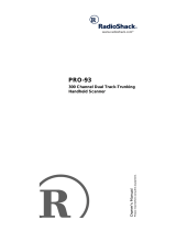 Radio Shack PRO-93 - 300 Channel Dual Track-Trunking User manual