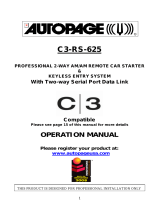 Autopage C3-RS-625 Operating instructions