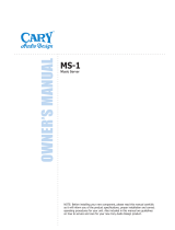 Cary Audio Design MS-1 User manual