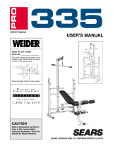 Weider PRO 800 User manual