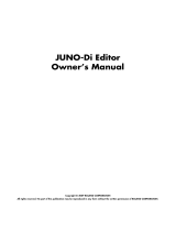 Roland JUNO-Di Editor User manual
