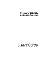 Epson PowerLite 822p User manual