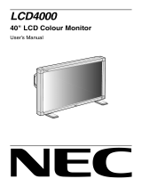 NEC LCD4000 User manual