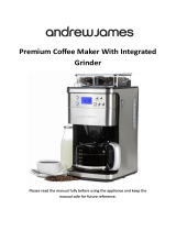 Andrew James Premium Coffee Maker With Integrated Grinder User manual