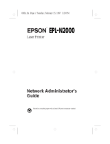 Epson EPL-N2000 User manual