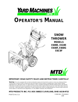 Yard Machines E640F User manual