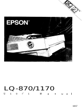 Epson 1170 User manual