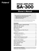 Roland SA-300 Owner's manual
