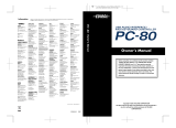 Edirol PC-80 User manual