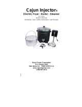 Bruce Foods Cajun Injector Electric Fryer/Boiler/Steamer User manual