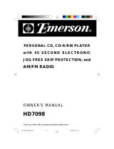 Emerson HD7098 User manual