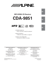 Alpine CDA-9851 Owner's manual