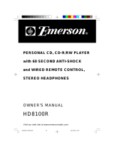 Emerson HD8100R User manual