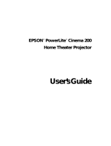 Epson PowerLite Cinema 200+ User manual