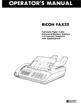 Ricoh Fax22 User manual